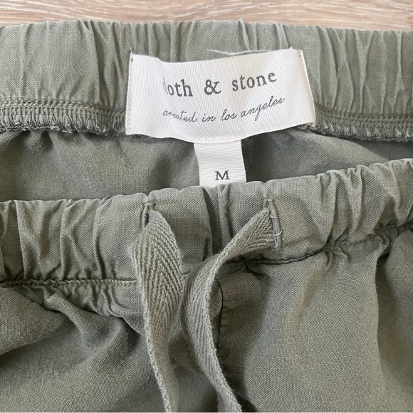 Cloth & Stone Anthropology Sage Green Drawstring Pants Sz M 100% Tencel *S3 - Picture 3 of 4